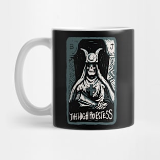 The High Priestess Skeleton Skull Tarot Card Mug